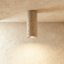 White speckled cylindrical pendant light fixture, 11 inches tall and 2.5 inches diameter, shown against white background.