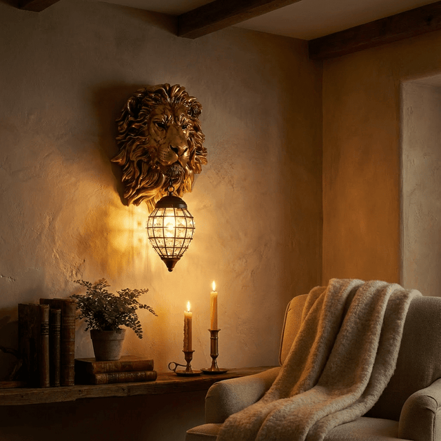 Lion Head Wall Lamp - Residence Supply