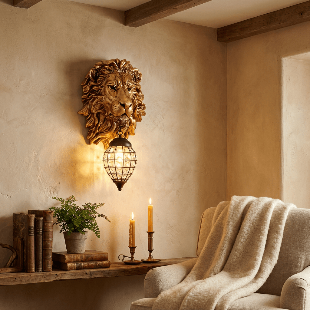 Lion Head Wall Lamp - Residence Supply