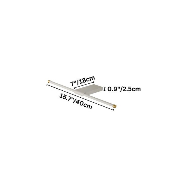  "Dimensions of the Lisorva wall lamp, a sleek and functional metal and PC fixture with brass accents, ideal for modern bathroom vanity lighting."