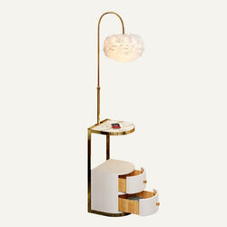 Lomine Floor Lamp with Side Table - Residence Supply