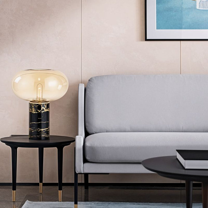 Lueur Table Lamp provides ambient touch to Living Room Lighting - Residence Supply