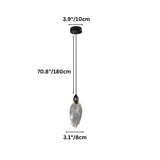 "Dimensions of the crystal pendant light: 3.1 inches (8cm) wide, 3.9 inches (10cm) canopy width, and 70.8 inches (180cm) maximum drop height."