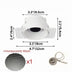White recessed downlight with honeycomb mesh and adjustable trim, shown with included accessories on white background.