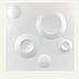 Masue Wall Panel featuring a modern 3D circular design in white PVC, ideal for stylish interior wall decoration and home improvement projects.