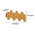 Gold wavy wall lamp with undulating cylindrical design, mounted horizontally on white background.