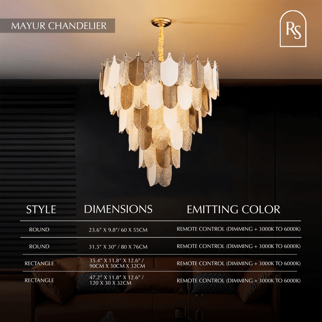 Mayur Chandelier - Residence Supply