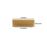 "Detailed dimensions of a brushed brass pull bar, suitable for cabinetry and furniture."