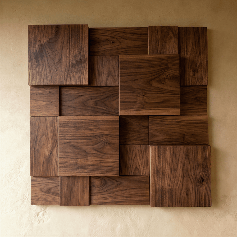 Mileva Solid Wood Wall Panel - Mosaic Design for Elegant Spaces ...