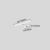 "Dimensions of the small Mirvia wall lamp, showing length, width, and height measurements."