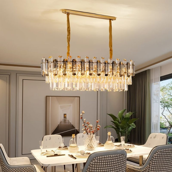 Misbah Linear Chandelier - Modern Lighting for Dining Table