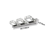 "Dimensions of a modern crystal wall lamp, showing a width of 18.1 inches and a depth of 1.9 inches."