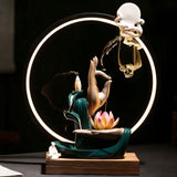 Moonlit Incense Burner Table Lamp