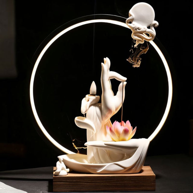 Moonlit Incense Burner Table Lamp