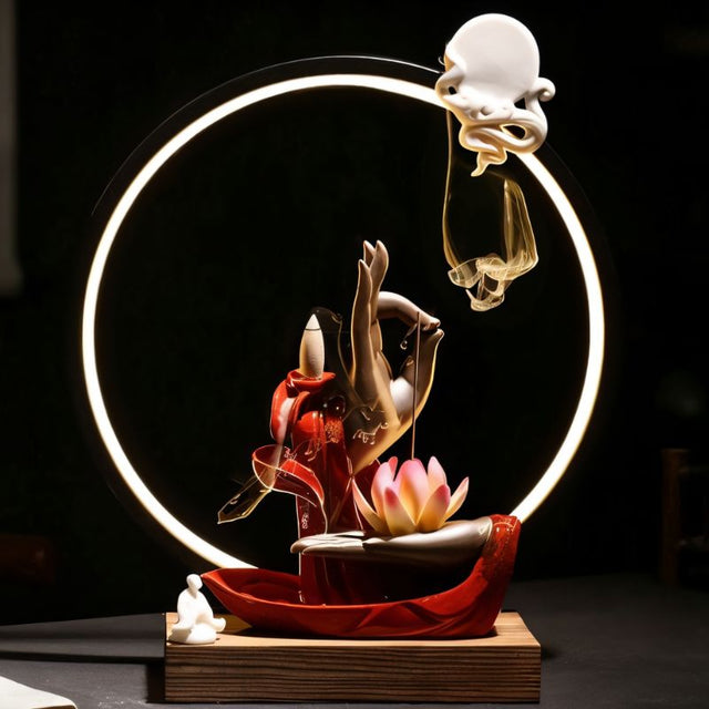 Moonlit Incense Burner Table Lamp