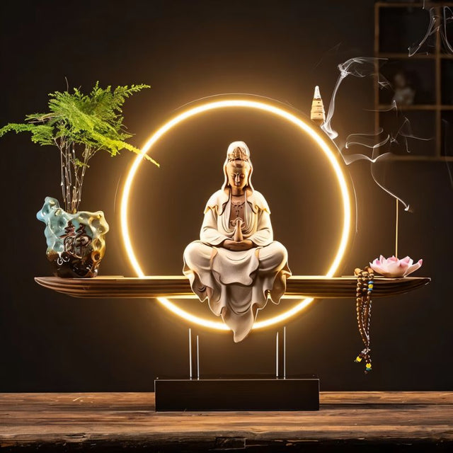 Moonlit Incense Burner Table Lamp