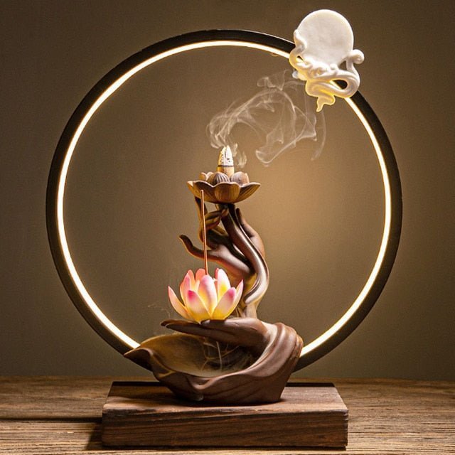 Moonlit Incense Burner Table Lamp - Open Box - Residence Supply