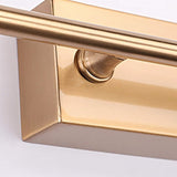 "A close-up view of the Nalsi LED wall lamp's base, showcasing its warm metallic finish and mounting detail."