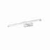 White LED wall lamp with rectangular base mounted on light background.