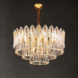 Nehora Round Crystal Chandelier