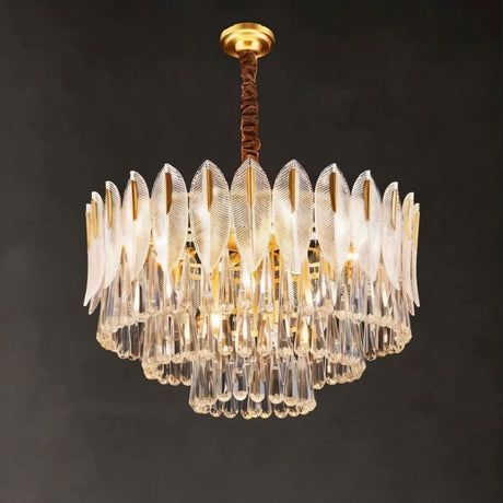 Nehora Round Crystal Chandelier
