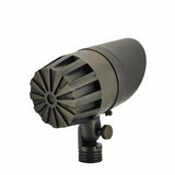 "Die-cast brass outdoor spotlight with adjustable features."