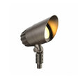"Illuminated outdoor spotlight with adjustable features and die-cast brass construction."