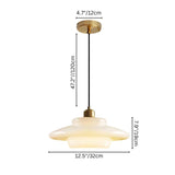 "Dimensions for Niall pendant light, with a metal finish and 32cm width glass shade, perfect for modern decor."
