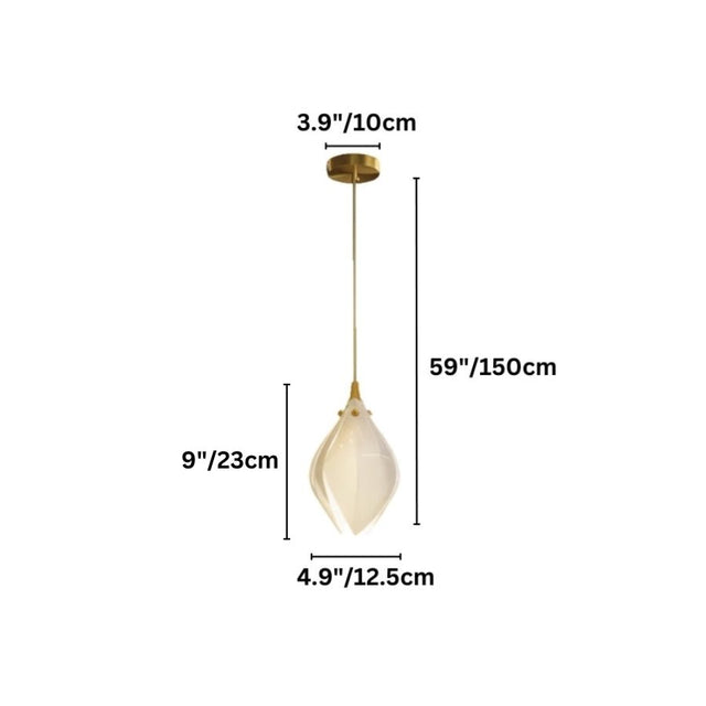 Nica Chandelier – Elegant Lighting for Modern Interiors with a single pendant and size dimensions, ideal for product listings and e-commerce.