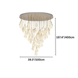 Nica Chandelier – Elegant Lighting for Modern Interiors with 48 cascading ceramic petals and full specs, perfect for ballrooms or large interiors.