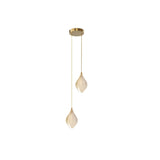Nica Chandelier – Elegant Lighting for Modern Interiors with two porcelain pendants on gold cords, perfect for hallways or bedside lighting.