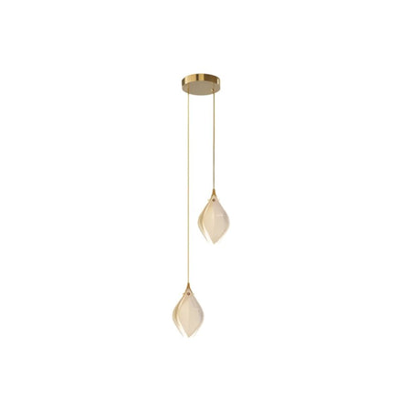 Nica Chandelier – Elegant Lighting for Modern Interiors with two porcelain pendants on gold cords, perfect for hallways or bedside lighting.