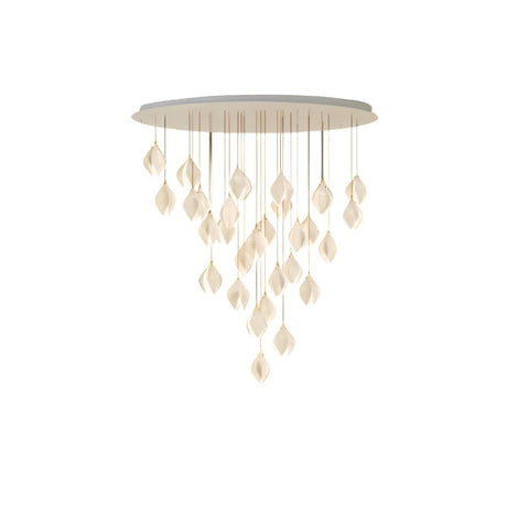 Nica Chandelier – Elegant Lighting for Modern Interiors with 24 ceramic pendants in a cascading layout, perfect for upscale living or dining rooms.
