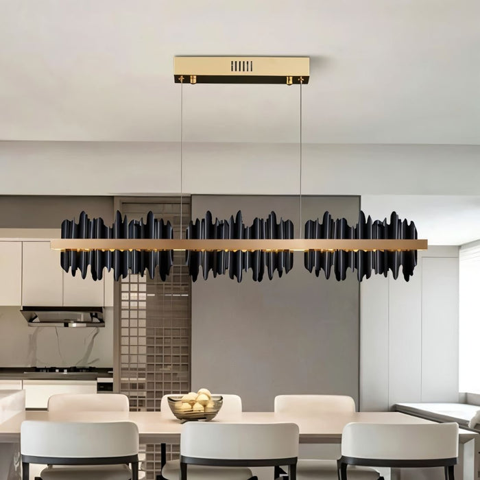 Ninda Linear Chandelier - Contemporary Lighting for Dining Room