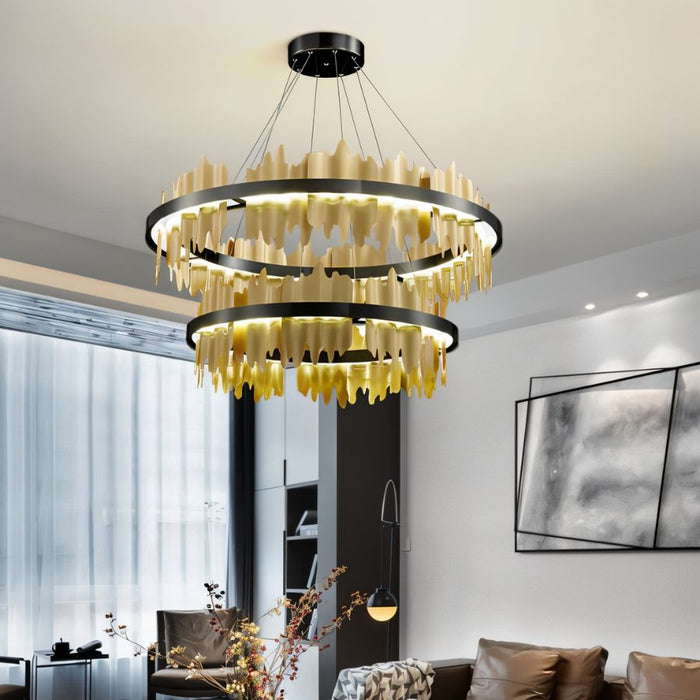 Ninda Tiered Round Chandelier - Living Room Lighting