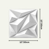 Niton PVC Wall Panel measuring 12x12 inches with angular 3D design, perfect for lightweight and flexible wall decor projects.