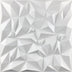 Close-up of Nubain Wall Panel showcasing its angular 3D geometric texture in white PVC, perfect for accent walls and modern interiors.