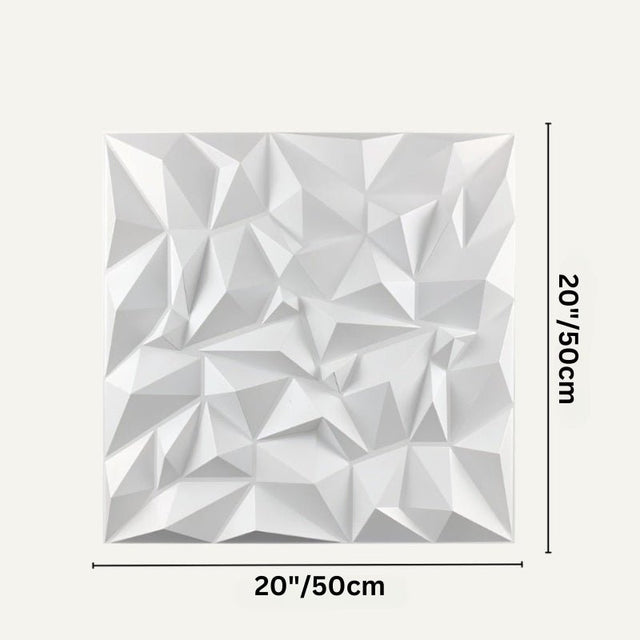 Nubain Wall Panel measuring 20x20 inches (50x50 cm), designed with a 3D geometric pattern for easy installation and decorative wall upgrades.