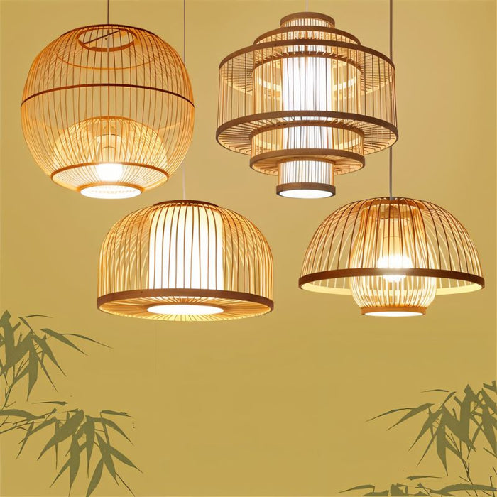 Oasis Rattan Pendant Light Collection - Modern Lighting Fixture
