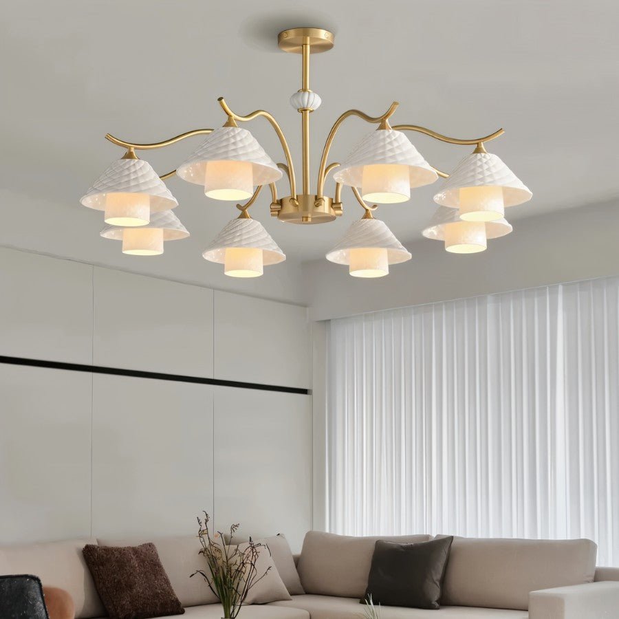 Ocris Chandelier — Elegant Copper & Ceramic Light Fixture – Residence ...