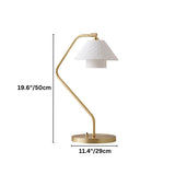 Ocris Table Lamp dimensions shown with brass frame and ceramic shade, measuring 50cm tall and 29cm wide for home lighting.