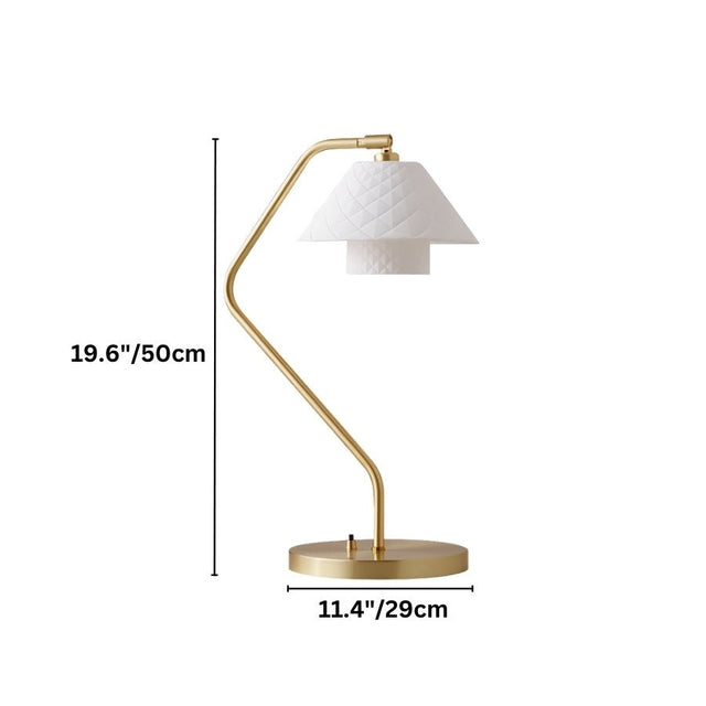 Ocris Table Lamp dimensions shown with brass frame and ceramic shade, measuring 50cm tall and 29cm wide for home lighting.