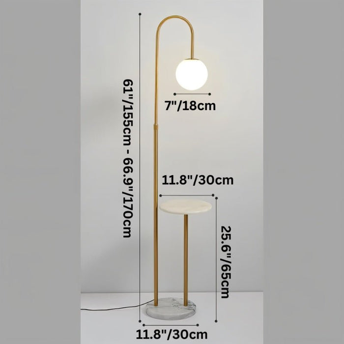 Okul Floor Lamp With Smart Side Table - Residence Supply