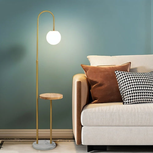 Okul Floor Lamp With Smart Side Table - Living Room Lights