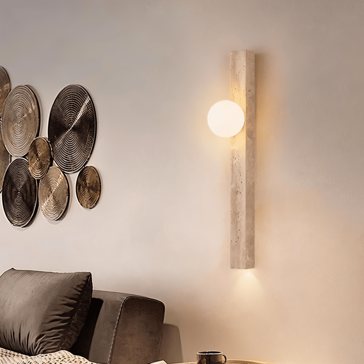 Olorva Travertine Wall Lamp - Residence Supply