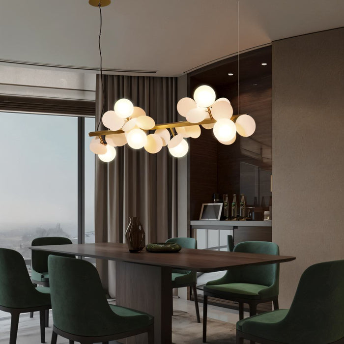 Opal Linear Pendant - Contemporary Lighting for Dining Room