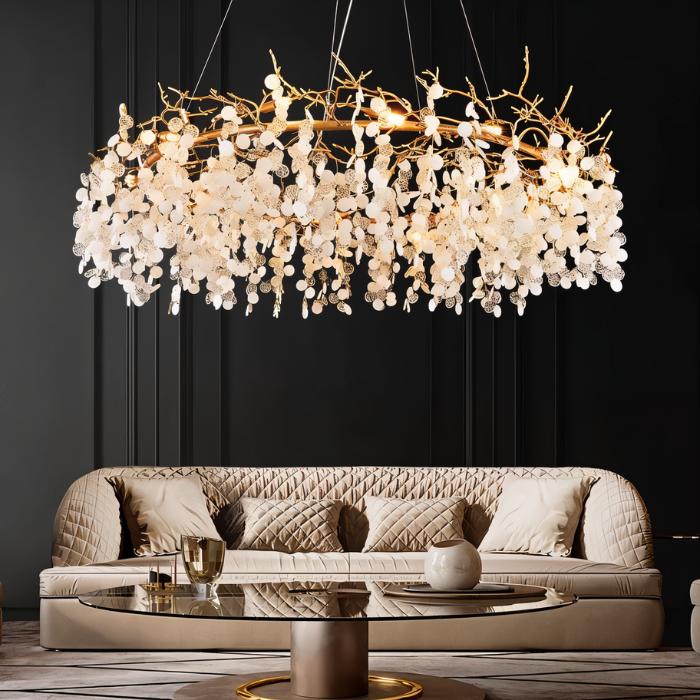 Opus Tree Branch Round Chandelier - Modern Lighting for Living Room
