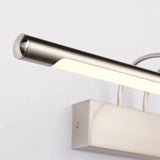 "A close-up view of the Orean LED wall lamp in silver, highlighting its finish and design."