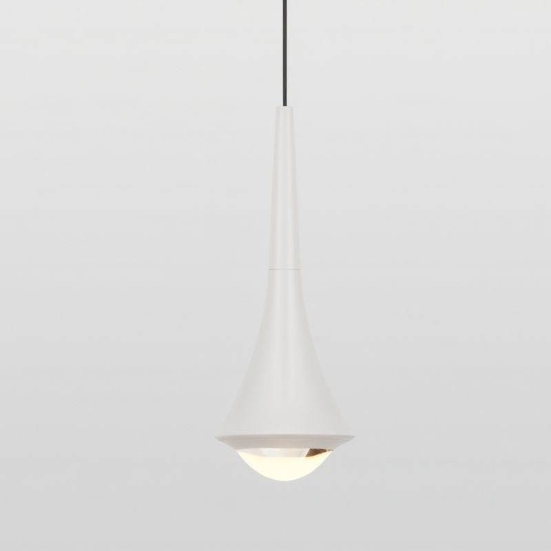 Osvet Pendant Light in white aluminum finish with a sleek, modern design, ideal for contemporary interiors.