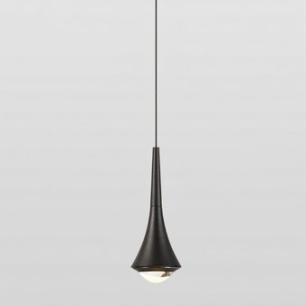 Osvet Pendant Light in black aluminum finish, featuring a minimalist design for modern indoor spaces.